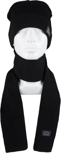 Miniatura 6 de Levi's Conjunto clásico de gorro y bufanda de punto cálido para hombre