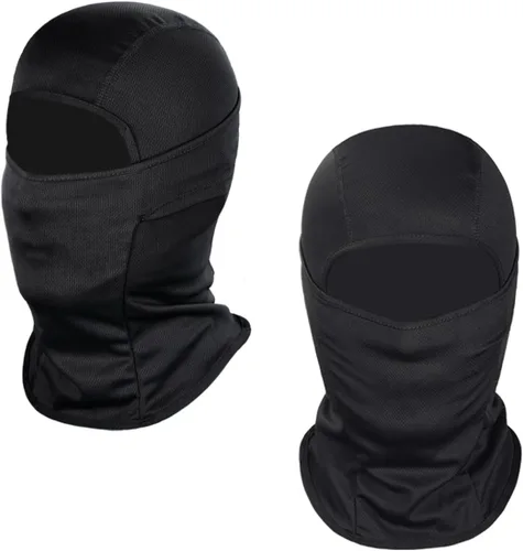 Achiou - Cubrebocas tipo pasamontañas o Shiesty, unisex, protección contra rayos ultravioleta, ligero, para esquí, motocicleta, snowboard Negro