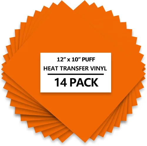 Miniatura 7 de HTVVETUR Rollos de transferencia de calor 3D Puff HTV - Vinilo HTV de 12 pulgadas x 9 pies para camisas, vinilo para planchar para Cameo - Fácil