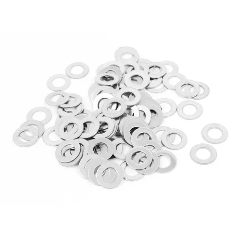 Miniatura 10 de uxcell Arandela plana redonda de acero inoxidable M3x6mmx0.0.197 in para tornillo de perno 100Pcs