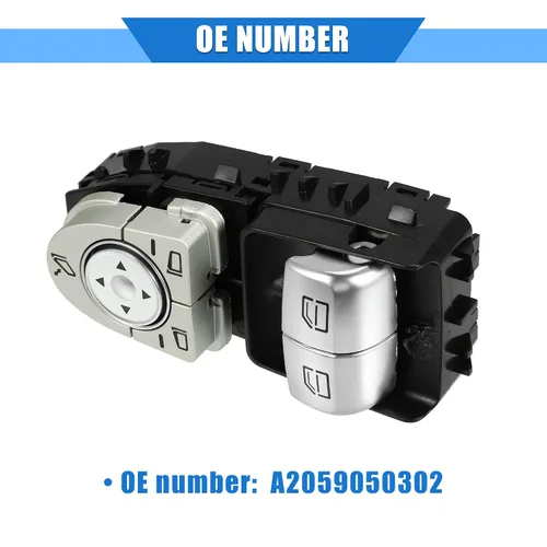 Miniatura 6 de Interruptor de control de ventana compatible con Mercedes-Benz Vito W447 2015-2018, plástico duradero negro