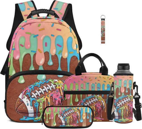 Miniatura 38 de Bulopur Eagle American Flag Print Kids Backpack Boys Elementary School 17 Inch Bookbag With Lunch Bag Water Bottle Holder Keychain Pencil Case 5