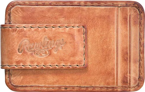 Miniatura 2 de Rawlings Billetera de bolsillo frontal con punto de béisbol (bronceado), Beige Bronceado, Retro