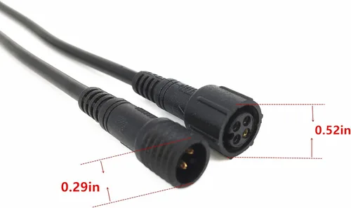 Miniatura 5 de 6 pares de cables conectores negros de 4 pines, impermeables, macho hembra, tira LED RGB con goma, conector LED RGB, cable conector impermeable LED