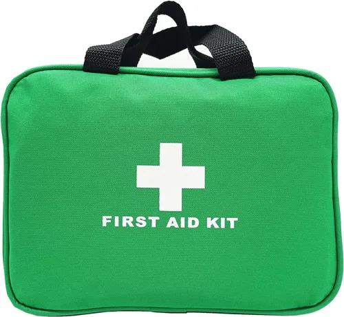 Miniatura 6 de Bolsa de primeros auxilios roja vacía de rescate de viaje para primeros auxilios, bolsa de emergencia para automóvil, hogar, oficina, cocina, Verde