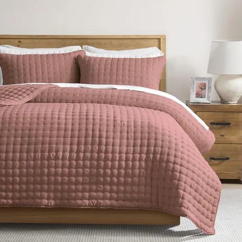 Miniatura 17 de WDCOZY Juego de ropa de cama tamaño individual con funda de almohada, colcha suave y ligera, edredón acolchado y fino para todas las estaciones, 2