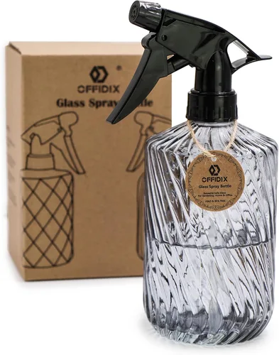 Miniatura 11 de OFFIDIX Fine Mist Plant Mister, Botellas de spray de presión manual de vidrio, Botella de riego de 0.43L/15.17oz con boquilla ajustable para B