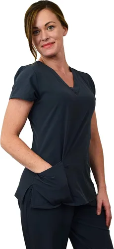 Miniatura 5 de Green Town Conjunto médico de enfermería GT 4FLEX para mujer, camiseta y pantalón, colores sólidos y estampados