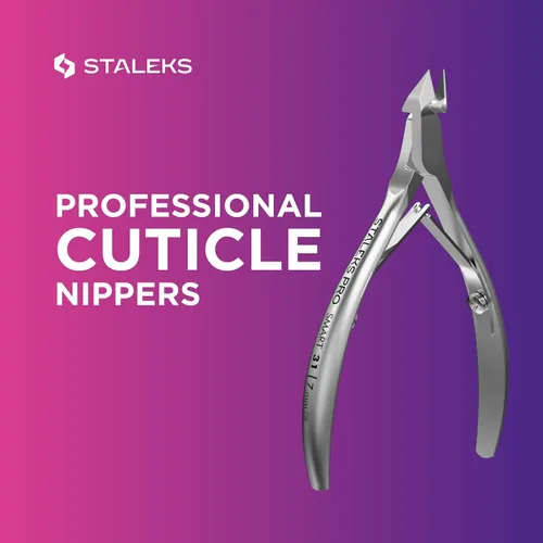 Miniatura 4 de Staleks Pro SMART 31 - Cortadora de cutículas de hoja de 0.276 in, acero inoxidable afilado y duradero, herramienta de manicura profesional