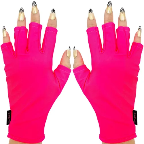 Miniatura 19 de ManiGlovz - Guantes de uñas originales con protección UPF 50+ UV Guantes de manicura de gel y guantes anti UV sin dedos para mujeres Se pueden