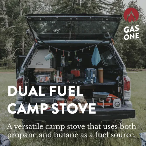 Miniatura 2 de GasOne - Estufa de propano o butano de 15,000 BTU Estufa de combustible dual Estufa de camping portátil - Patentada - con estuche de transporte