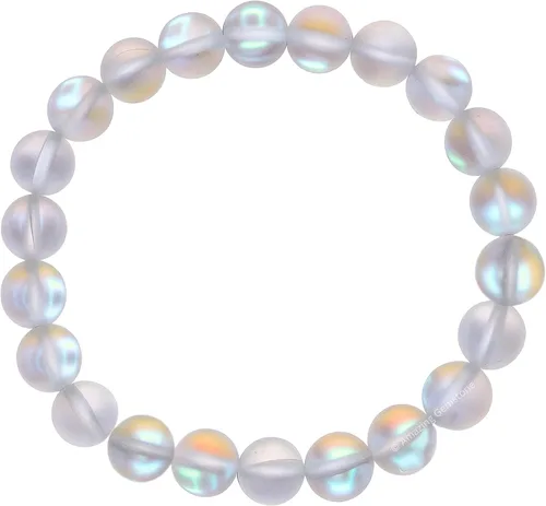 Miniatura 446 de Amazing Gemstone Pulsera de cristal para mujeres y hombres, pulsera de cristal curativo de protección, pulsera elástica con cuentas de piedras