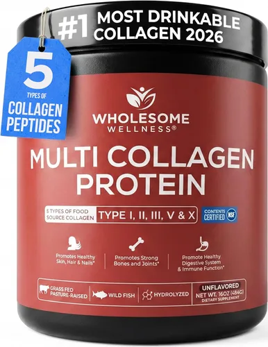 Polvo de proteína de colágeno múltiple hidrolizado (tipo I II III V X) alimentado con hierba todo en uno Super Bone Caldo + péptidos de colágeno,