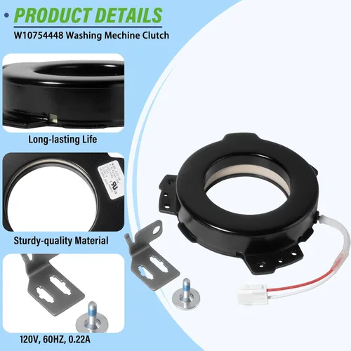 Miniatura 9 de MVW7232HW0 MVWB835DW3 W10754448 Embrague de arandela apto para May-tag bravos xl MVWB865GC0 MVWB835DW4 MVW7232HW1 MVWB755DW0 MVWB755DW1 MVWB765FF1