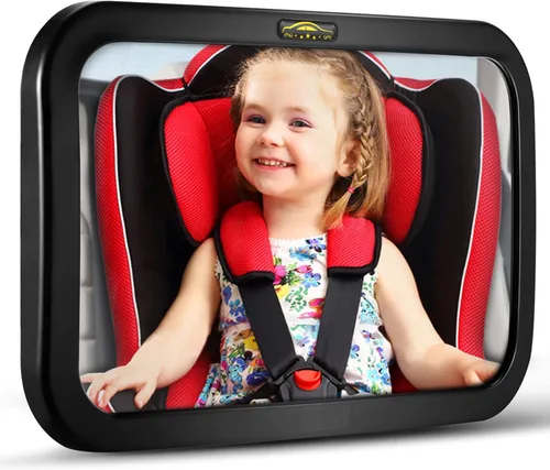 Espejo de auto para bebé, espejo de asiento de auto DARVIQS, monitorea de manera segura a un niño pequeño en el asiento trasero del carro, acrílico