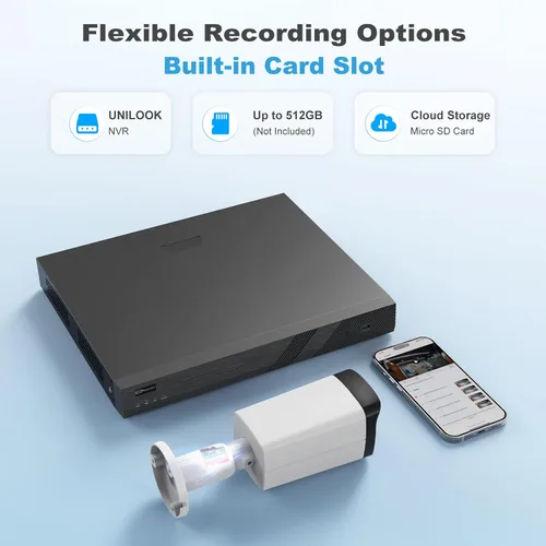 Miniatura 8 de UNILOOK Cámara IP Bullet PoE de 6 MP, cámara IP de seguridad con cable para exteriores, detección de movimiento de vehículos humanos, visión
