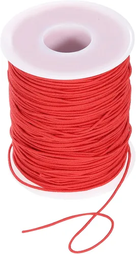 Miniatura 10 de uxcell Cordón elástico de 0.047 pulgadas (0.047 in) con hilo elástico para hacer joyas, collares, pulseras, cuentas, 109 yardas, color marrón