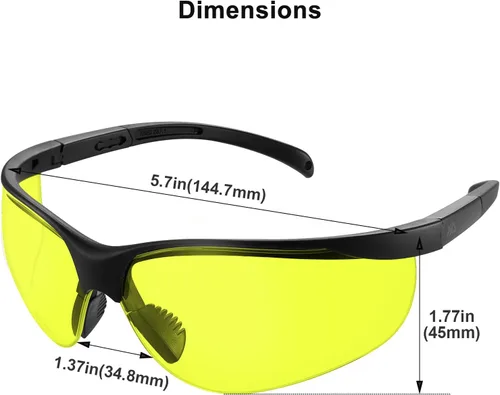 Miniatura 6 de xaegistac Anteojos de seguridad antivaho para disparar, ANSI Z87, protección ocular con estuche rígido