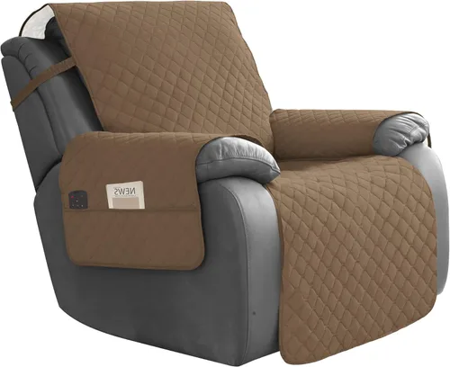 Miniatura 10 de Easy-Going Funda impermeable para sillón reclinable de gran tamaño con bolsillo, 1 funda de sofá reversible para sillón reclinable, protector