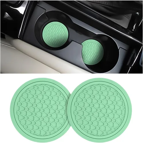 Miniatura 11 de Mandark 2 piezas posavasos para portavasos de automóvil, almohadillas antideslizantes de 2.75 pulgadas para insertar en portabotellas de agua