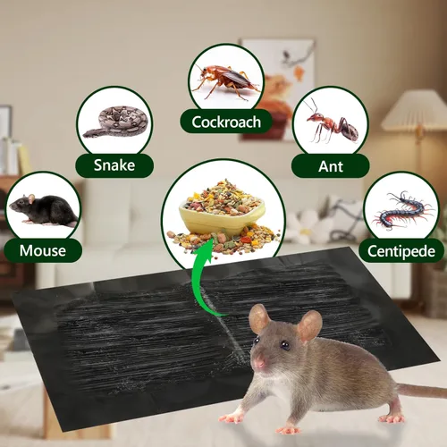 Miniatura 3 de Paquete de 10 trampas adhesivas para ratones, trampa adhesiva transparente para ratones que funciona para ratones y ratas, cucarachas, 23x11
