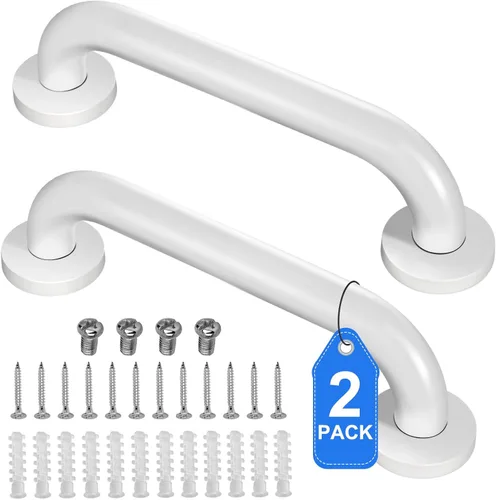 Miniatura 8 de Paquete de 2 barras de agarre de ducha de acero inoxidable para baño, barras de agarre para ducha de baño, barras de agarre para bañera duchas de 18