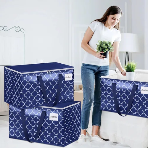 Miniatura 7 de Fabspace Bolsas de mudanza, suministros de mudanza extragrandes, bolsas de almacenamiento resistentes, bolsas de embalaje con cremalleras y asas