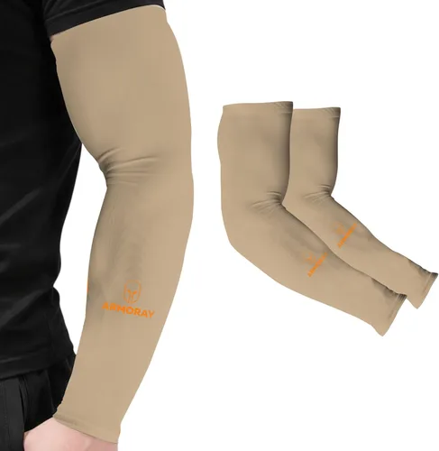 Miniatura 20 de ARMORAY Mangas de brazo para hombres y mujeres, UPF 50, manga de compresión deportiva de enfriamiento para baloncesto, golf, correr, cobertura