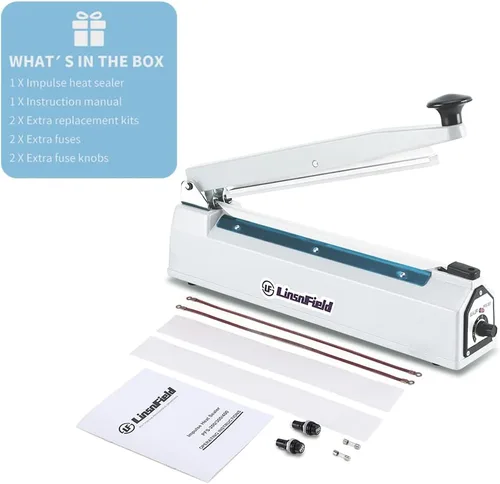 Miniatura 7 de Sellador Pro, Sellador térmico de impulso patentado de 8 pulgadas, Máquina de sellado de bolsas súper resistente de 2 mm de ancho de sellado con 2