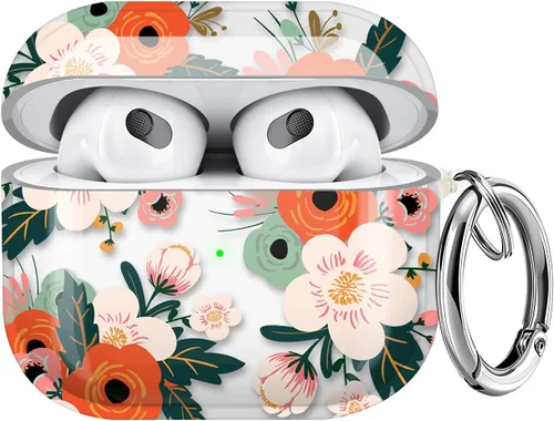 Miniatura 19 de Maxjoy Funda compatible con AirPods Pro, funda con diseño de vaca clara para mujeres y niñas, bonita funda protectora suave con llavero compatible