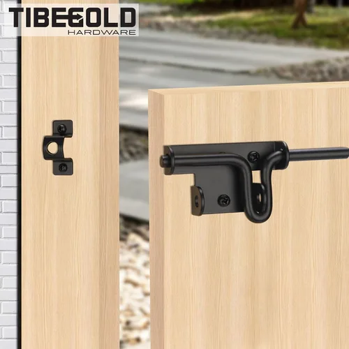 Miniatura 7 de Pestillo de puerta de perno deslizante con orificio para candado, cerrojo deslizante de alta resistencia para valla de madera, pestillos deslizantes