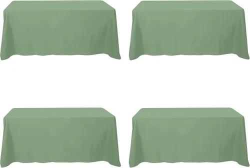 Miniatura 172 de BRILLMAX 6 Pack de Manteles Azul Marino para Mesas Rectangulares de 8 Pies 90 x 156 Pulgadas - 8 pies Mantel Rectangular a Granel de Lino