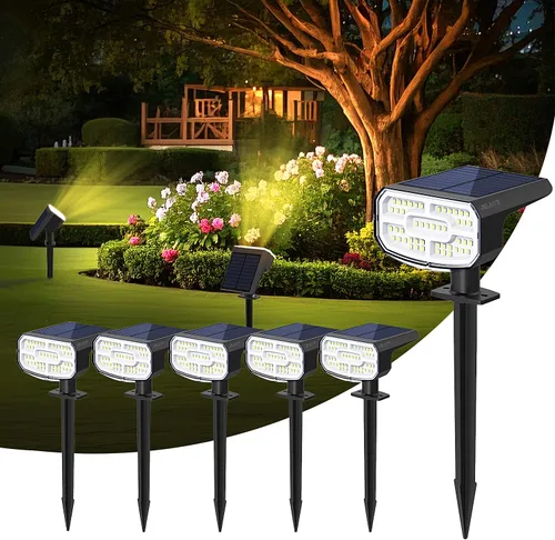 Miniatura 24 de JEJOT Luces solares para exteriores, impermeables, IP65, encendido/apagado automático, 2700 K, 2 modos de iluminación, LED súper brillante, luces