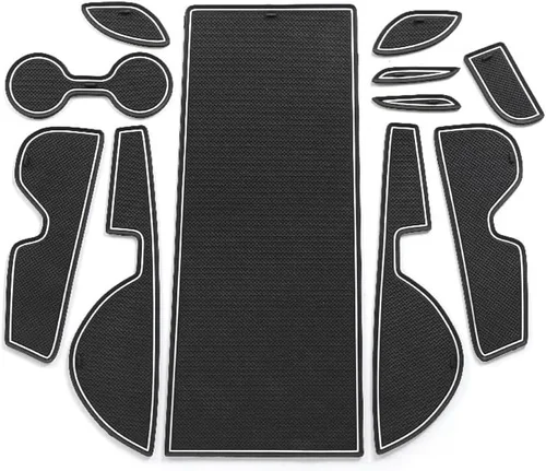 Miniatura 27 de Great-luck Accesorios para el interior del automóvil, tapete de almacenamiento para puerta, tapete para portavasos, tapete antideslizante a prueba