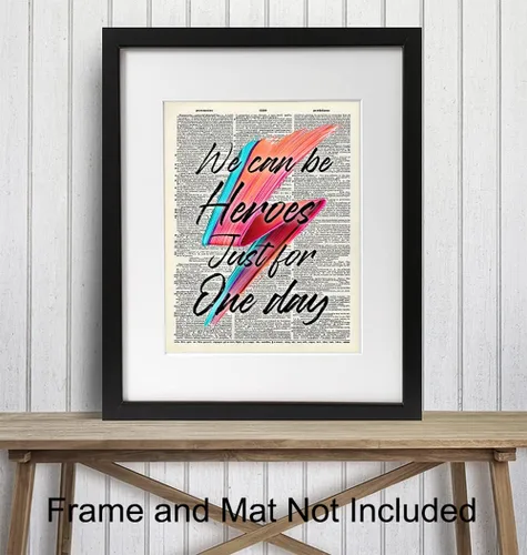 Miniatura 3 de David Bowie Letra Upcycled Dictionary - Póster decorativo de pared de 8 x 10 pulgadas para dormitorio, sala de juegos, cueva de hombre, regalo
