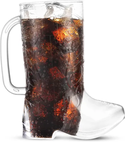 Miniatura 7 de JoyServe Vasos para botas de vaquero – (paquete de 6) tazas de bebida de vaquero y vaquera, taza de plástico reutilizable sin BPA con asa