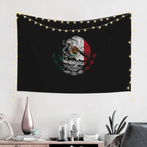 Miniatura 2 de JUHIOPOI Tapiz de bandera de México, para colgar en la pared, arte hippie mexicano mexicano, decoración de pared para dormitorio, sala de estar