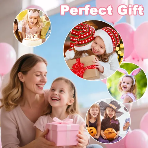 Miniatura 6 de Vodolo Maquillaje No Tóxico para Niñas Pequeñas, Juegos de Maquillaje Real Seguros para Niñas de 3-8 Años con Bolsa con Inicial U, Kit de Maquillaje