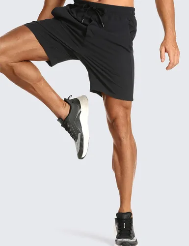 Miniatura 6 de CRZ YOGA Pantalones cortos de entrenamiento sin forro para hombre, 7 pulgadas, secado rápido, para correr, deportes, gimnasio, con bolsillos