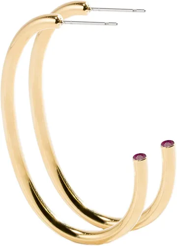 Stella Valle Birthstone Earrings 18K Gold Plated Earrings with Swarovski Crystals Hypoallergenic & Non-Tarnish Hoop Earrings for Women Mother's