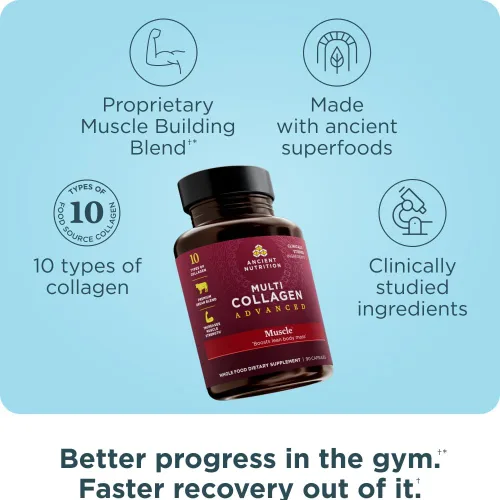 Miniatura 3 de Ancient Nutrition Advanced Multi Collagen Protein Cápsulas Musculares, 90