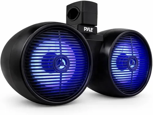 Miniatura 10 de Pyle Altavoces todoterreno duales impermeables de 2 vías, sistema de altavoces de torre de wakeboard de grado marino de 5.25 pulgadas, 1000 W