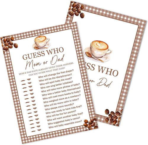 Miniatura 8 de Baby Feud - Juego de baby shower, estilo café, divertidas tarjetas de relleno para niños y niñas, decoración de mesa de fiesta de revelación