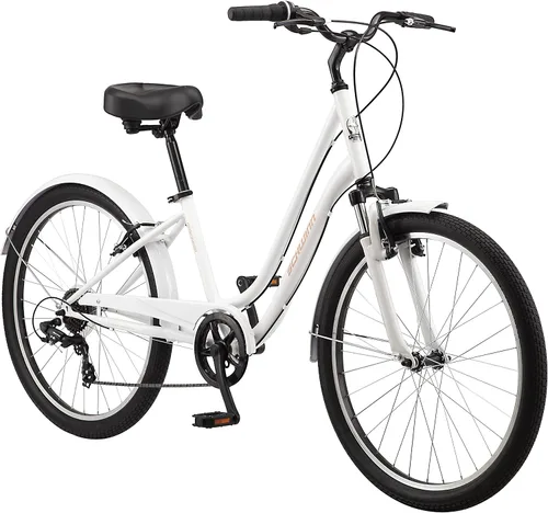 Schwinn Regioneer - Bicicleta híbrida de confort para adultos, ruedas de 26 pulgadas, 7 velocidades, marco de acero, frenos lineales de aleación,