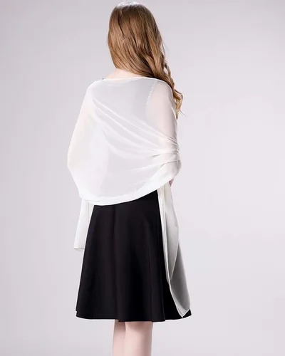 Miniatura 44 de Chales/mantones de gasa suave para vestidos, accesorios de mujer