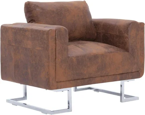 Miniatura 3 de Cómoda y duradera: silla de estilo moderno, sillón de respaldo alto, adecuado para sala de estar, dormitorio, sillón de cubo de club, piel sintética