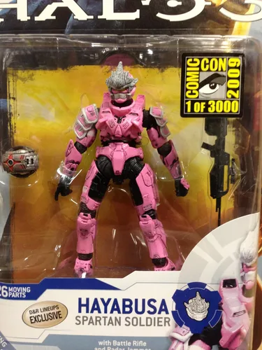 Miniatura 4 de Halo 3 McFarlane Toys Series 5 (2009 Wave 2) 2009 SDCC San Diego Comic-Con Figura de acción exclusiva Rosa Hayabusa Spartan Soldier