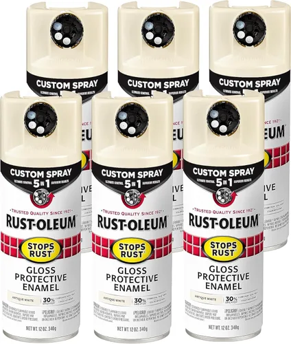 Miniatura 60 de Rust-Oleum 376855 - Pintura en aerosol antióxido personalizada 5 en 1, 12 onzas, color negro mate, (paquete de 1)