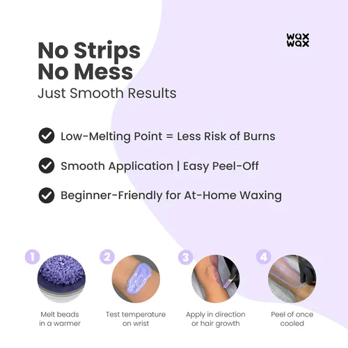 Miniatura 8 de Wax Wax Cuentas de cera dura de orquídea, cera facial para piel ultra sensible, sin colofonia, hipoalergénica, sin tiras, cuentas de cera de bajo