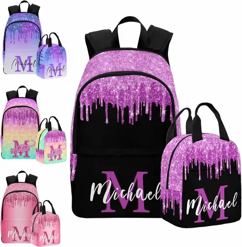Miniatura 132 de Texto personalizado Elefante desgaste gafas mochila mochila mochila casual Daypack bolsa para mamá niñas, color86-4, Mochilas Daypack